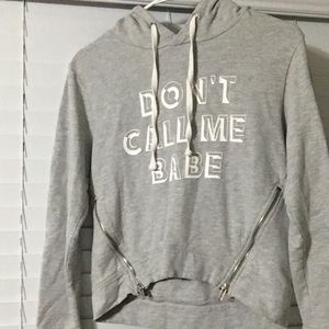 “Don’t Call Me Babe” Crop Top Hoodie